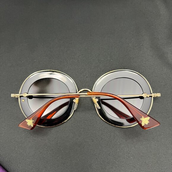 Gucci L'Aveugle Par Amour Round Sunglasses - Picture 4 of 5